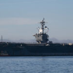 USS Abraham Lincoln aircraft carrier arrives in the Middle- East and is near Iran!